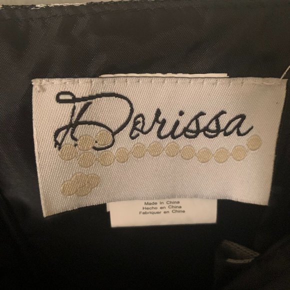 EUC Dorissa Formal Floral Dress in Black And Gray Size 14 Girls - Picture 4 of 10